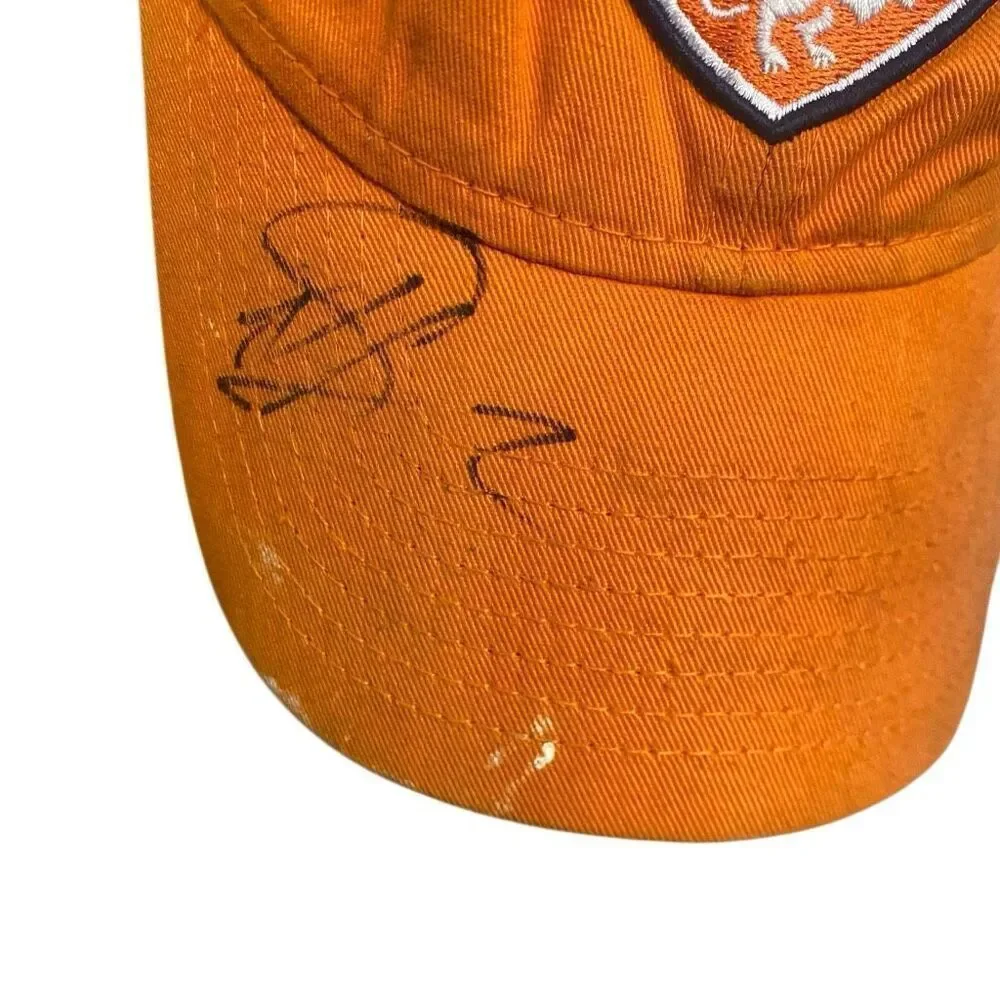 New era, FC Cincinnati  soccer hat, signed orange blue stains paint